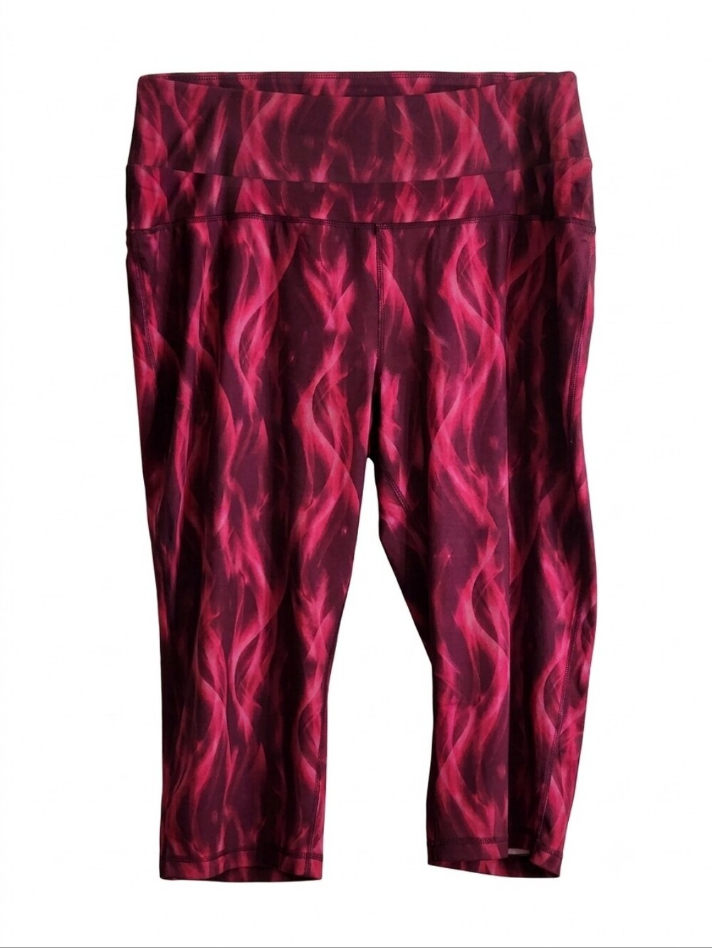 DANSKIN Magenta Patterned Crop Leggings Plus Size XXL - Picture 10 of 11